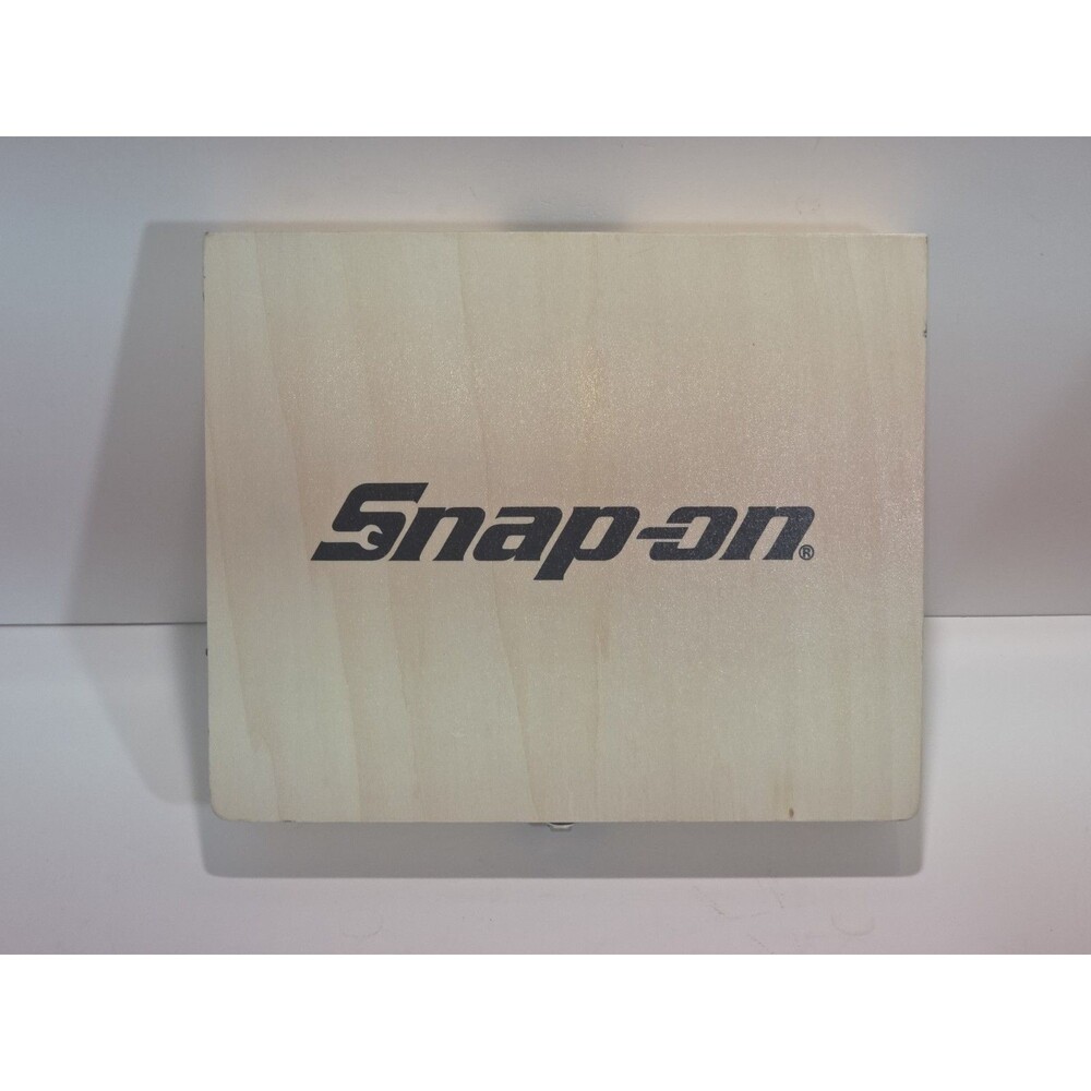 Snap-on Tools Wooden Game Tote (BOX ONLY) (Mini Tic Tac Toe, Sling Puck, Cards)